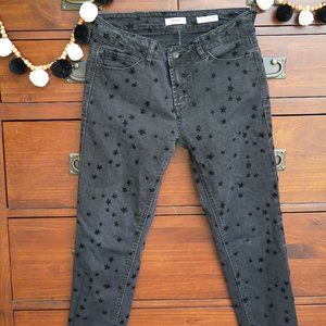 Kensie Black Star-Detailed Jeans
